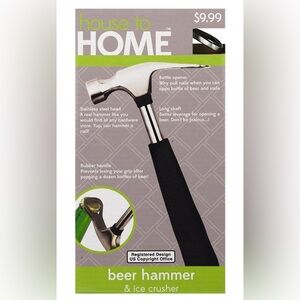 Stainless Steel Beer Hammer &Ice Crusher with Black Rubber Handle